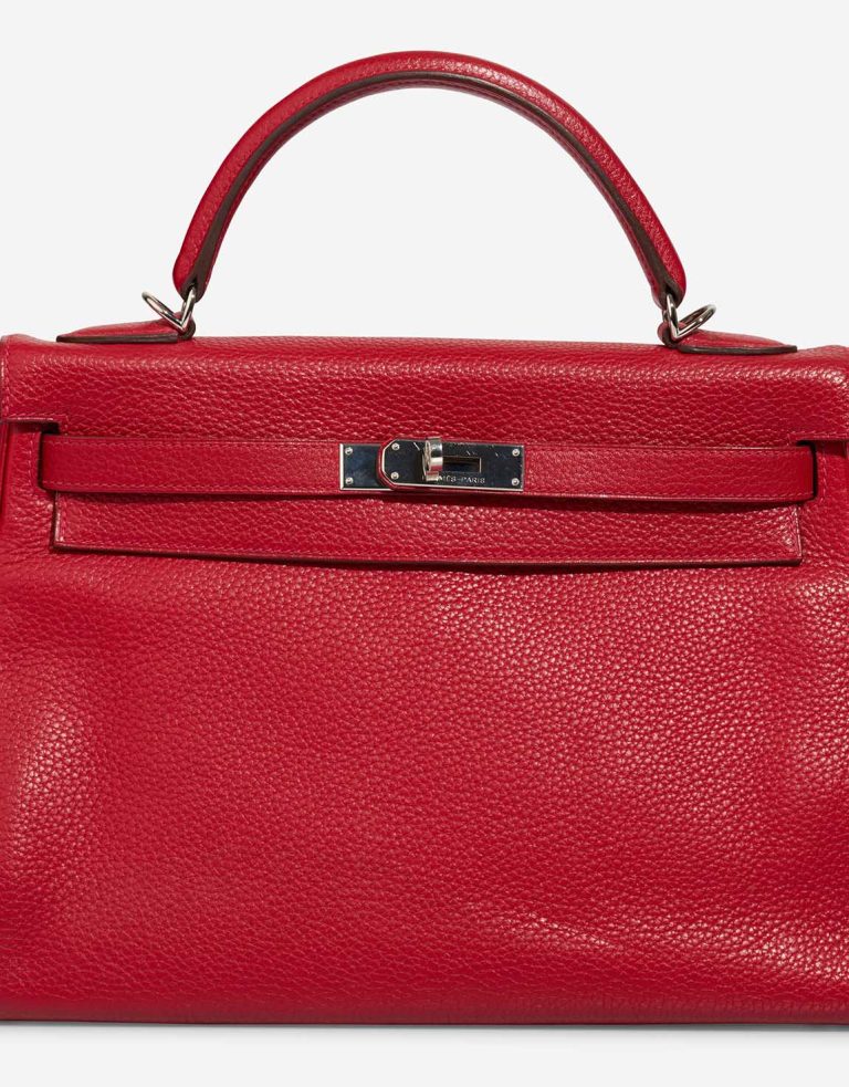 Hermès Kelly 32 Clémence Rouge Garance Signs of wear | Sell your designer bag