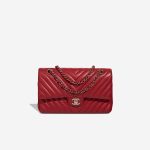 Chanel Timeless Chevron Medium Caviar Dark Red Front | Sell your designer bag