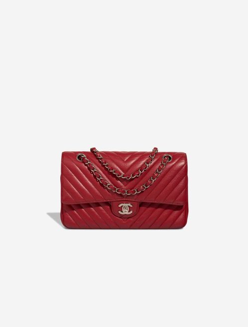 Chanel Timeless Chevron Medium Caviar Dark Red Front | Sell your designer bag