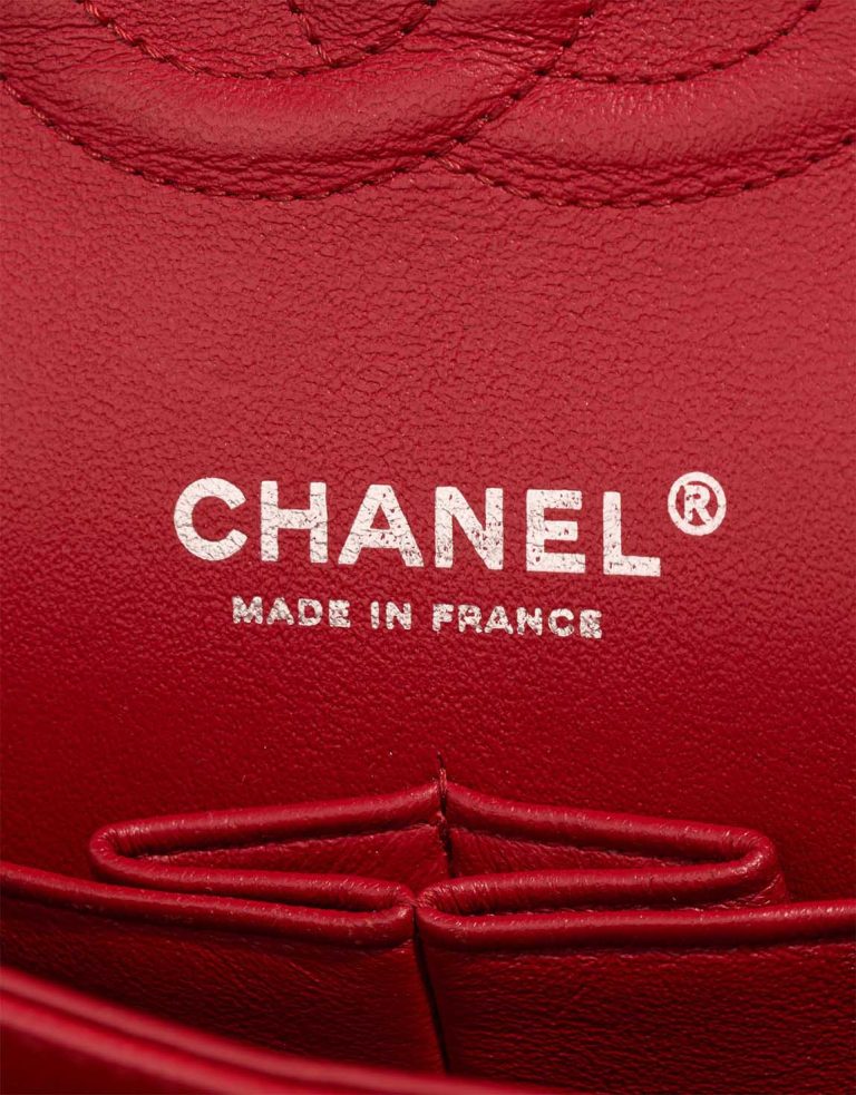 Chanel Timeless Chevron Medium Caviar Dark Red Logo | Sell your designer bag