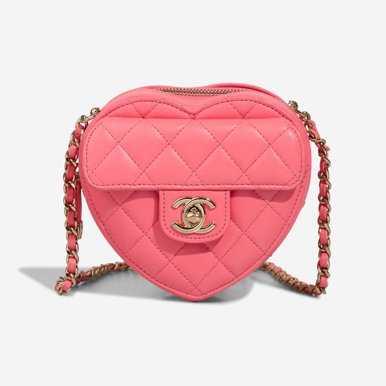 Chanel Timeless Heart Small Lamb Pink Front | Sell your designer bag