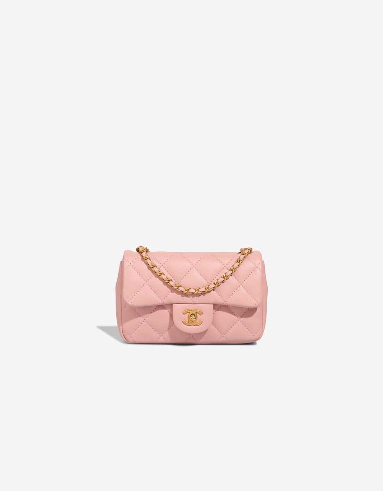 Chanel Timeless Mini Rectangular Lamb Light Pink Front | Sell your designer bag
