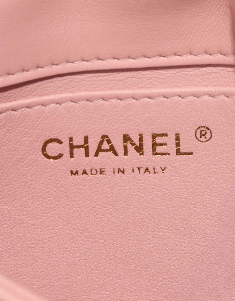 Chanel Timeless Mini Rectangular Lamb Light Pink Logo | Sell your designer bag