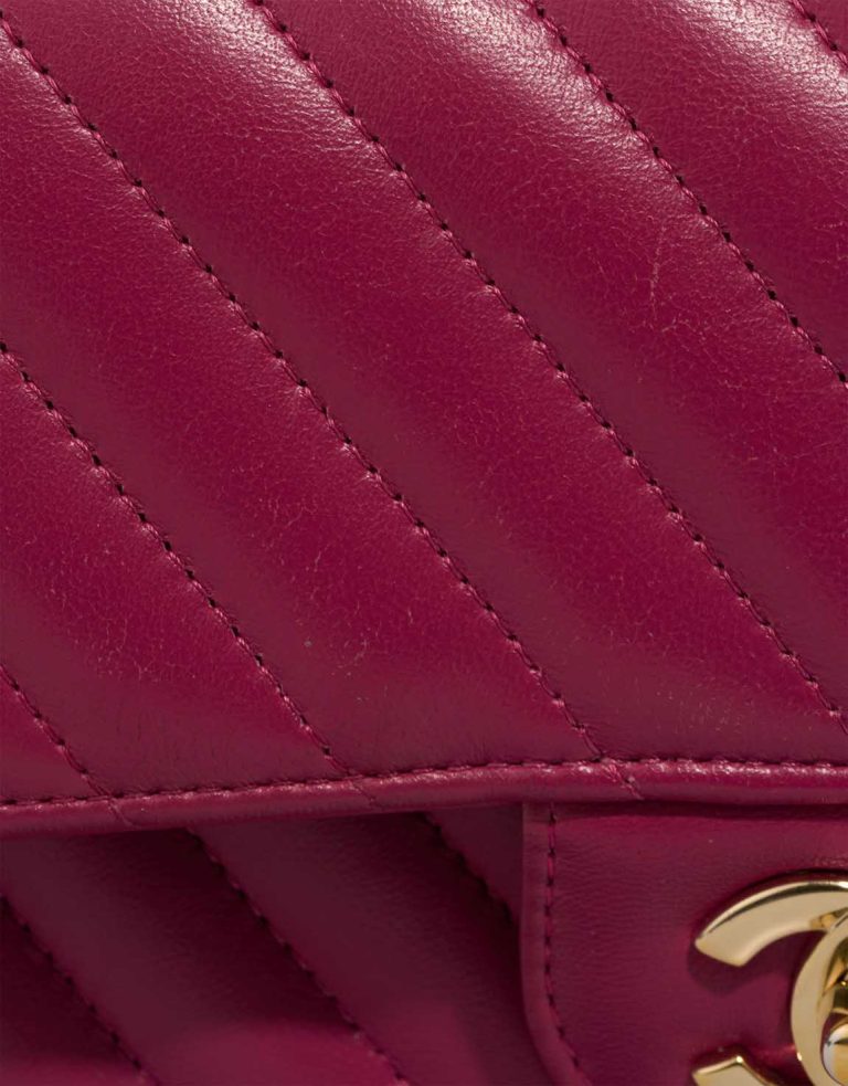 Chanel Timeless Chevron Small Lamb Pink Signs of wear | Sell your designer bag
