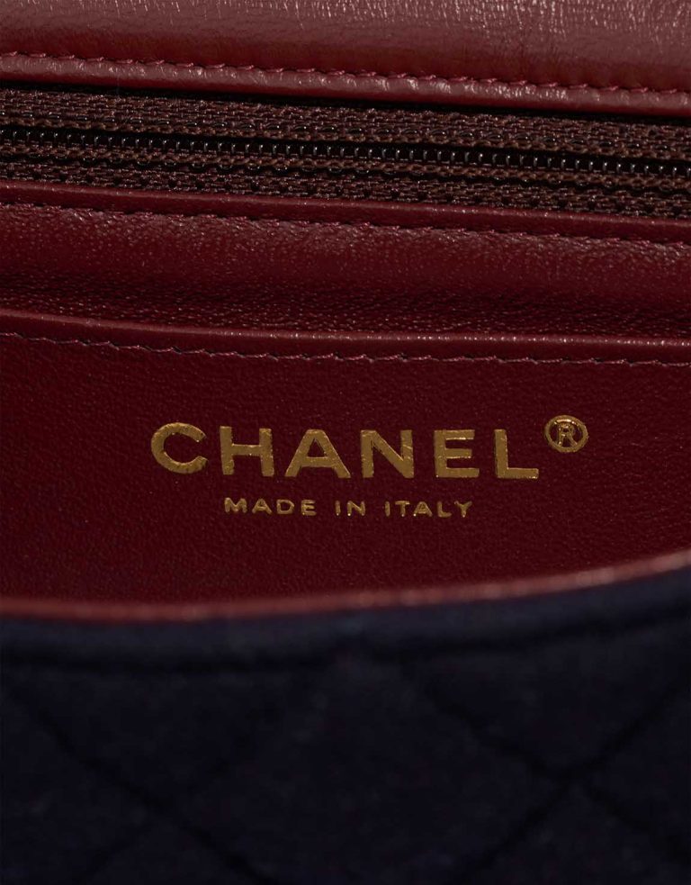 Chanel Timeless Paris-Hamburg Mini Rectangular Lamb / Jersey Blue / Red Logo | Sell your designer bag