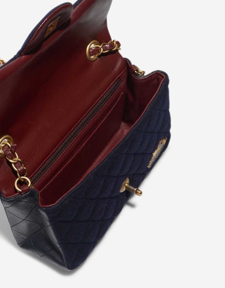 Chanel Timeless Paris-Hamburg Mini Rectangular Lamb / Jersey Blue / Red Inside | Sell your designer bag