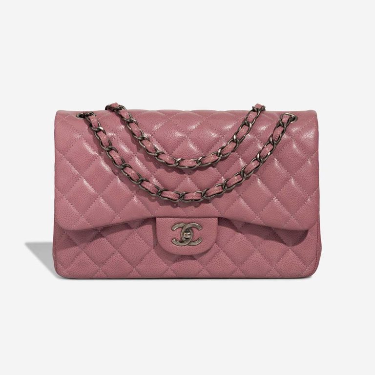 Chanel Timeless Jumbo Caviar Blush Front | Sell your designer bag