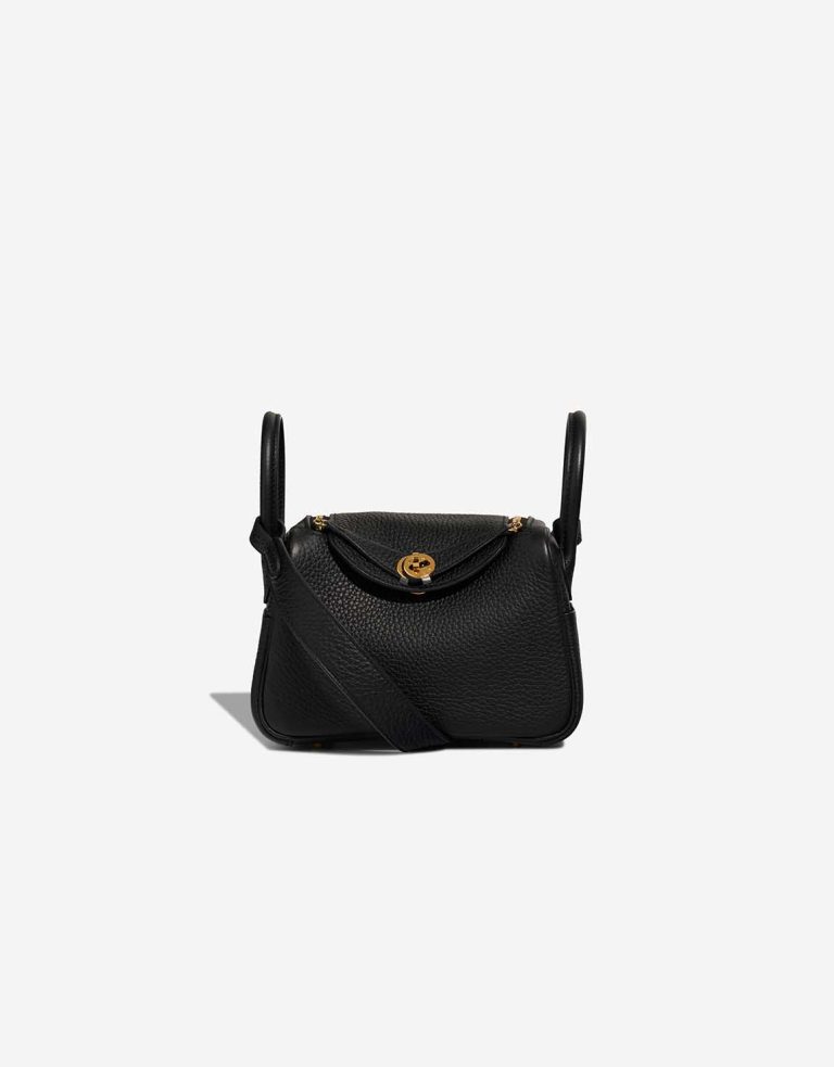 Hermès Lindy Mini Clémence Black Front | Sell your designer bag