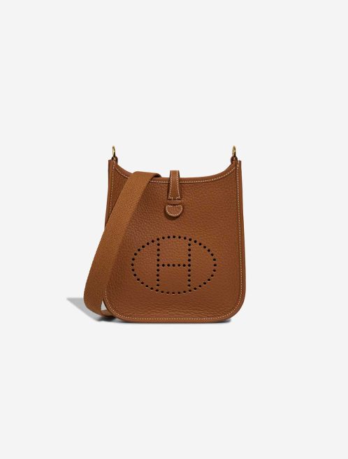 Hermès Evelyne 16 Taurillon Clémence Gold Front | Sell your designer bag