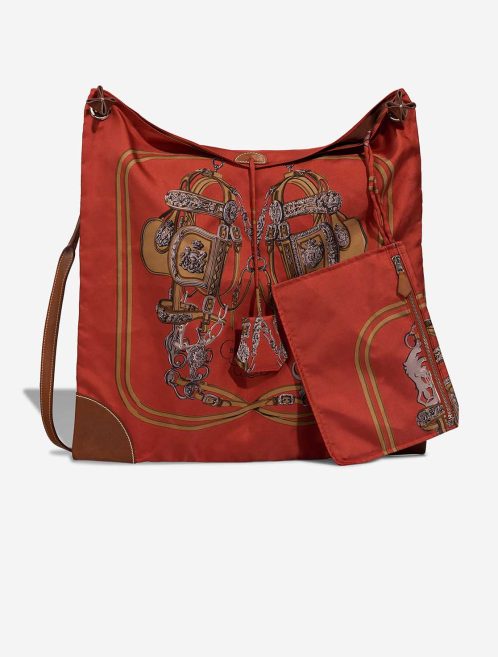 Hermès Silky City 41 Silk / Swift Red / Multicolour / Gold Front | Sell your designer bag