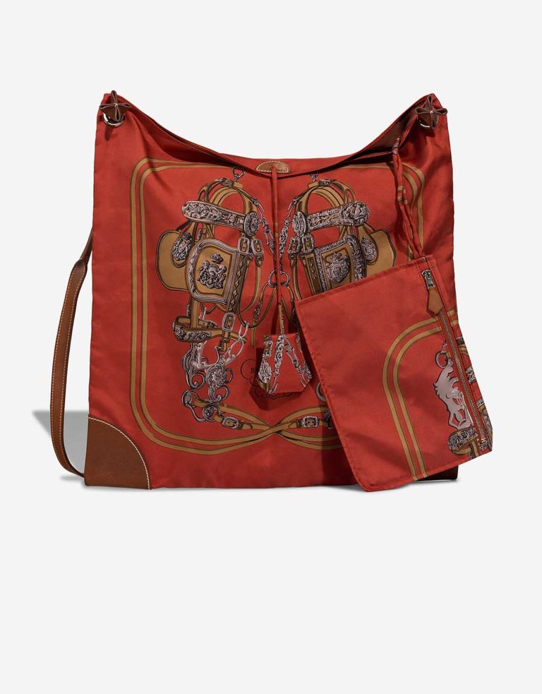 Hermès Silky City 41 Silk / Swift Red / Multicolour / Gold Front | Sell your designer bag