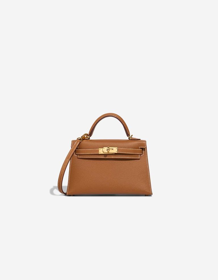 Hermès Kelly Mini Epsom Gold Front | Sell your designer bag