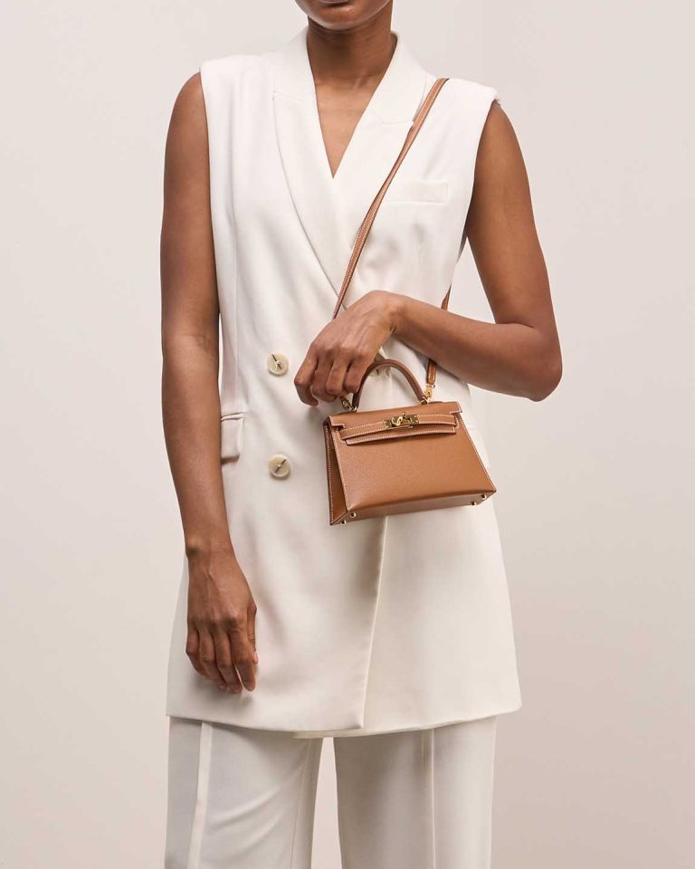 Hermès Kelly Mini Epsom Gold Front | Sell your designer bag