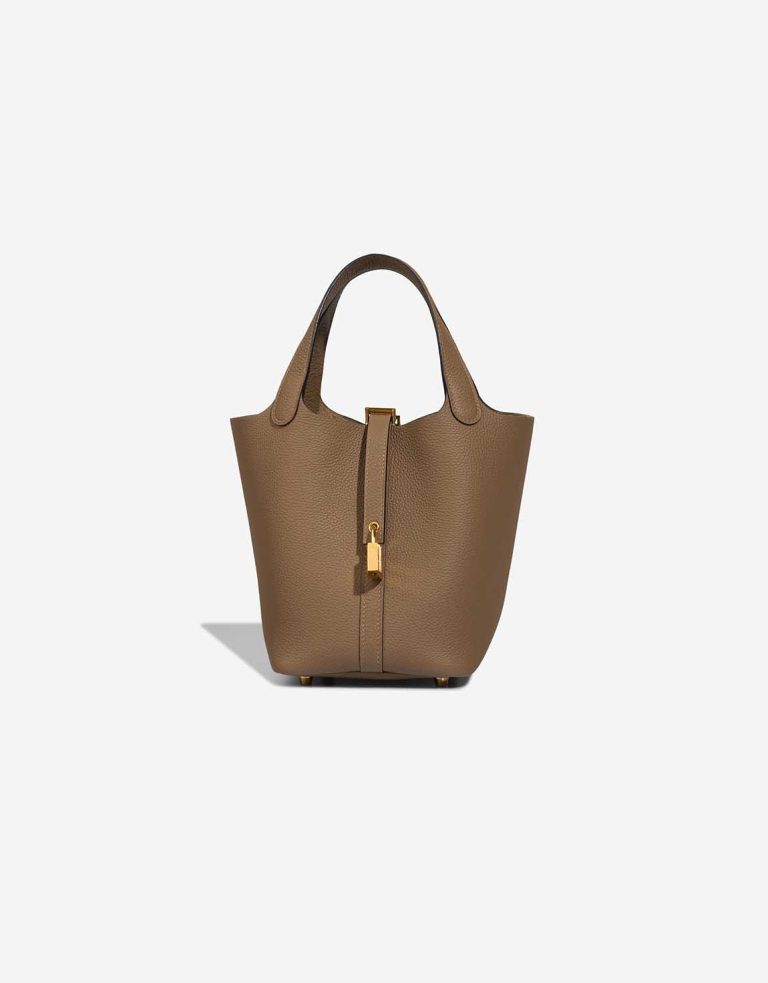Hermès Picotin 18 Taurillon Clémence Beige de Weimar Front | Sell your designer bag