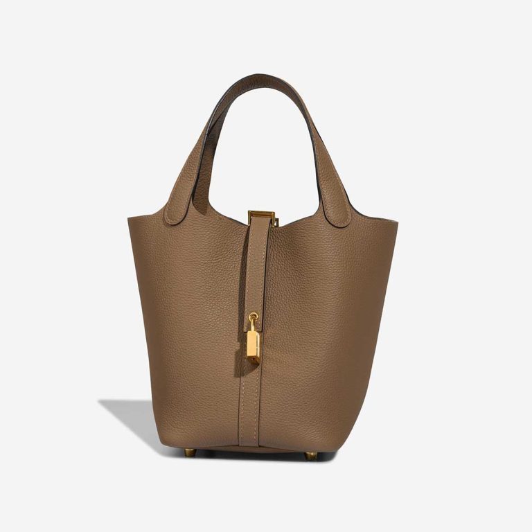 Hermès Picotin 18 Taurillon Clémence Beige de Weimar Front | Sell your designer bag
