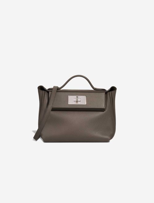 Hermès 24/24 21 Evercolor / Swift Gris Étain Front | Sell your designer bag