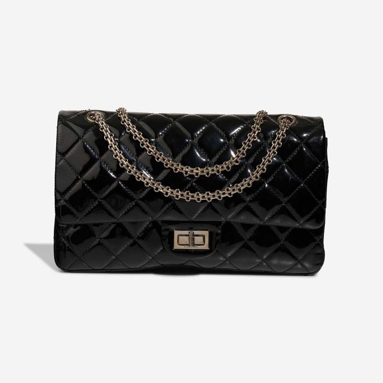 Chanel 2.55 Reissue 228 Patent Black Front | Sell your designer bag