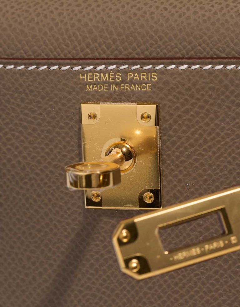 Hermès Kelly Mini Epsom Étoupe Logo | Sell your designer bag