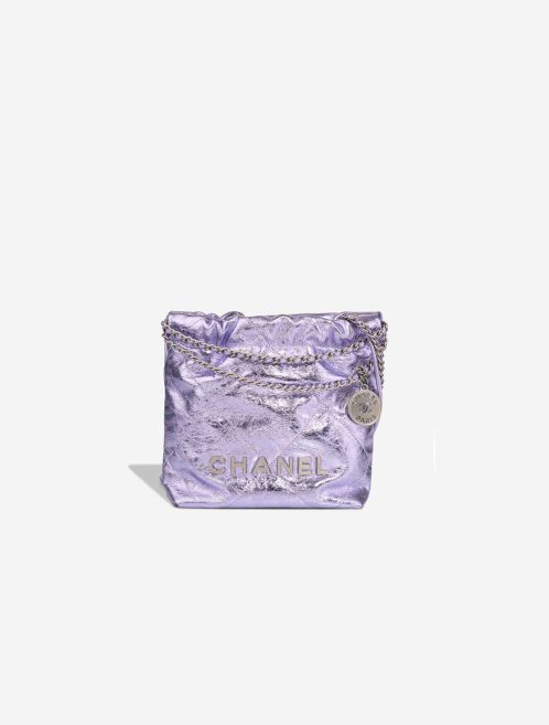 Chanel 22 Mini Aged Calf Metallic Purple Front | Sell your designer bag