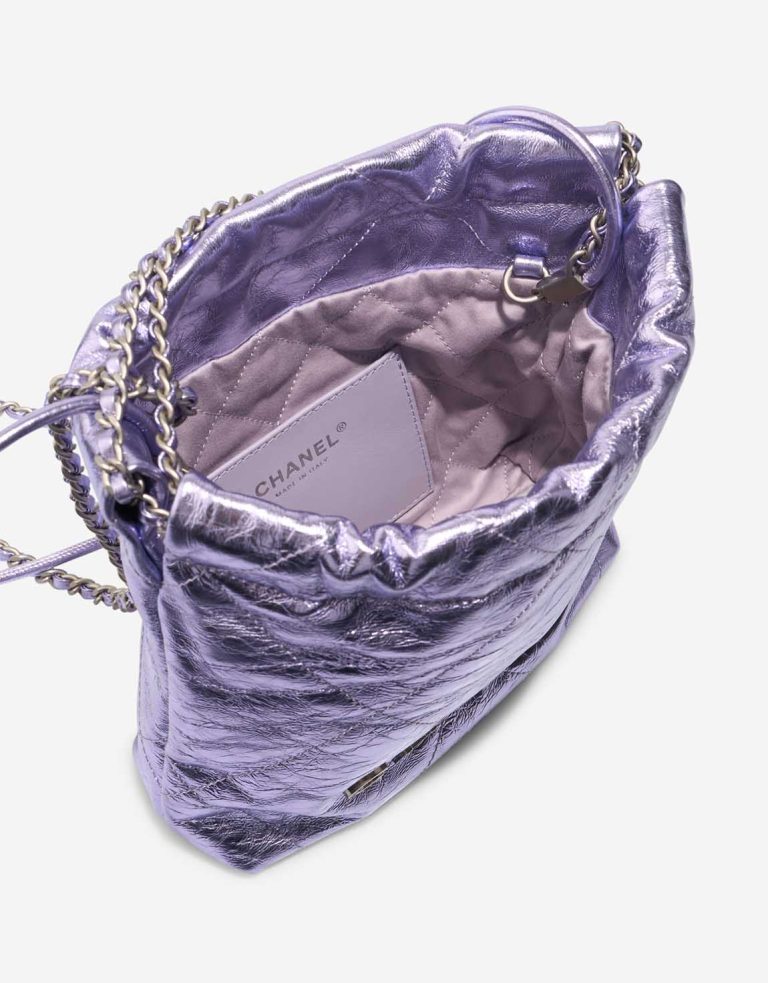 Chanel 22 Mini Aged Calf Metallic Purple Inside | Sell your designer bag