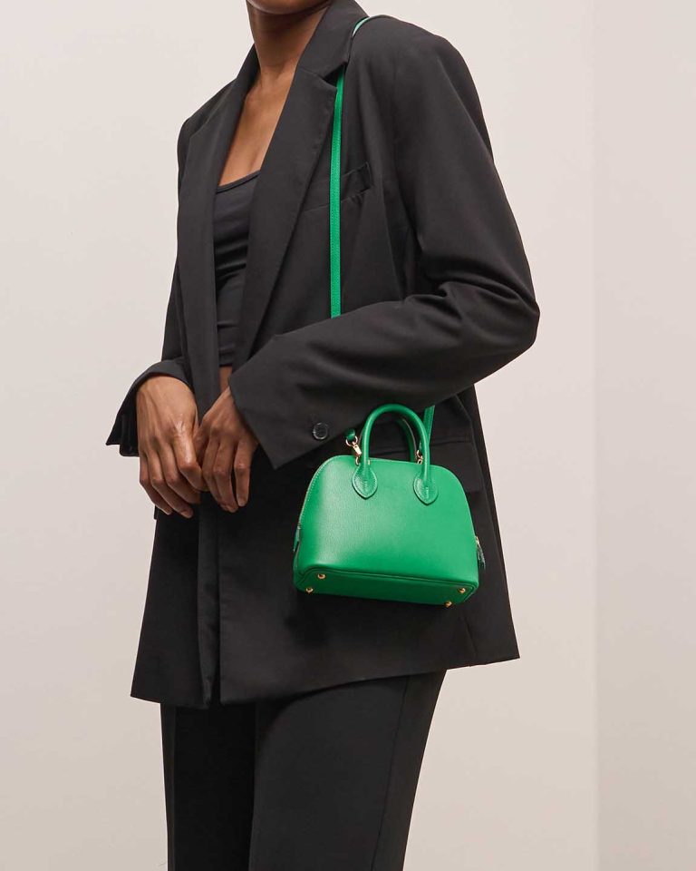 Hermès Bolide Mini Chèvre Chamkila Menthe on Model | Sell your designer bag