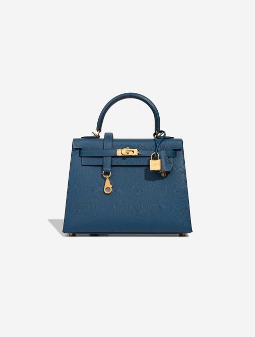 Hermès Kelly 25 Epsom Deep Blue Front | Sell your designer bag