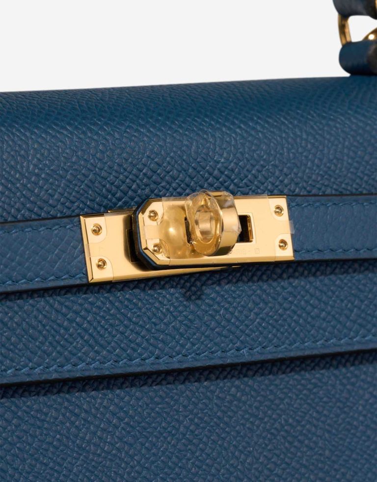 Hermès Kelly 25 Epsom Deep Blue Closing System | Sell your designer bag