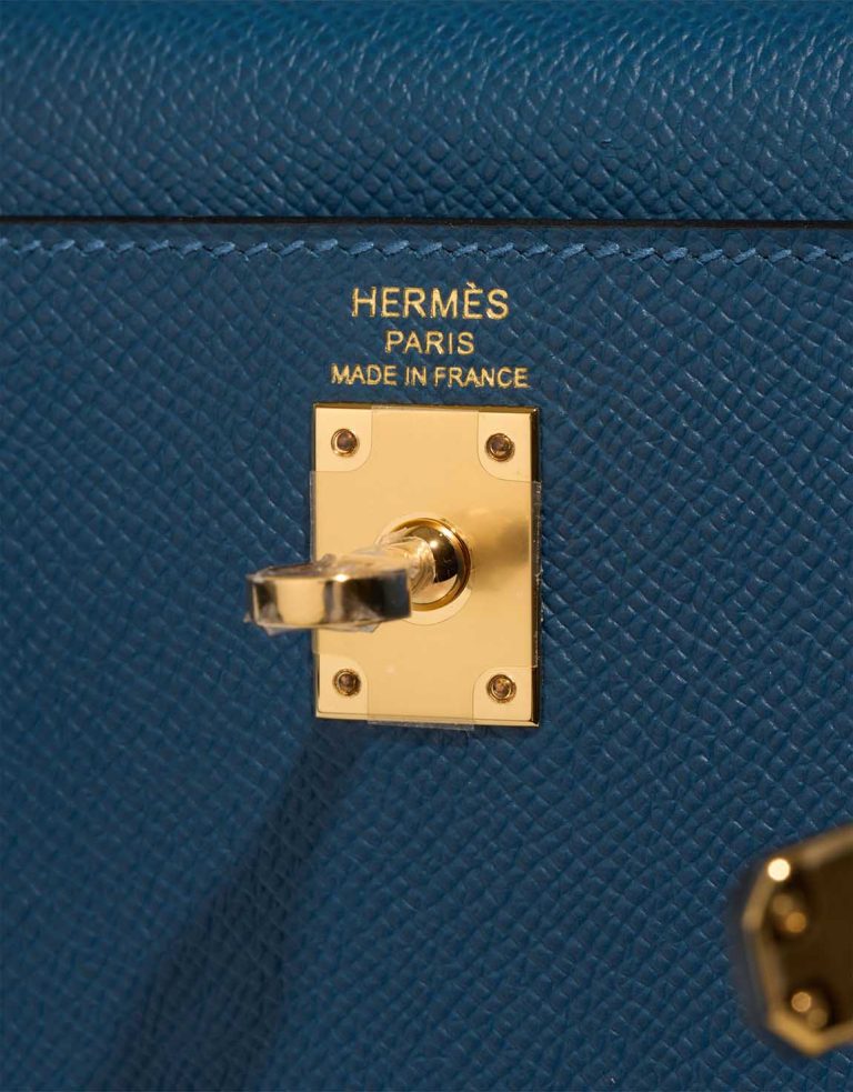 Hermès Kelly 25 Epsom Deep Blue Logo | Sell your designer bag