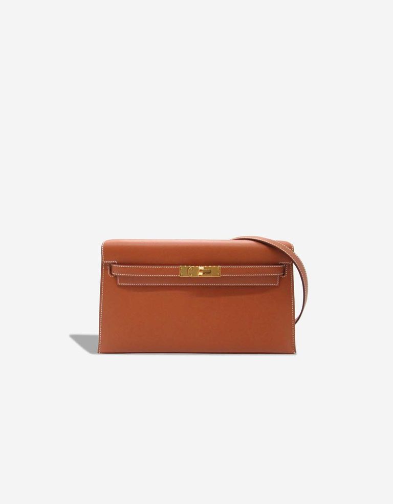 Hermès Kelly Elan Pochette Veau Madame Gold Front | Sell your designer bag