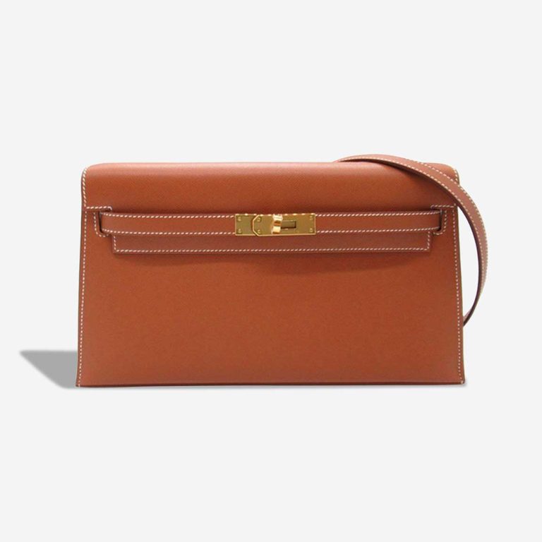 Hermès Kelly Elan Pochette Veau Madame Gold Front | Sell your designer bag