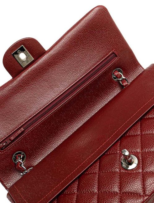 Chanel Timeless Medium Caviar Bordeaux Closing System | Sell your designer bag