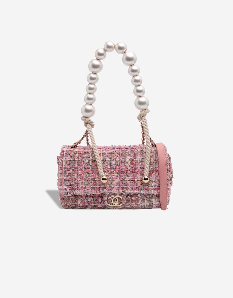 Chanel Timeless Medium Tweed Pink / Multicolour Front | Sell your designer bag