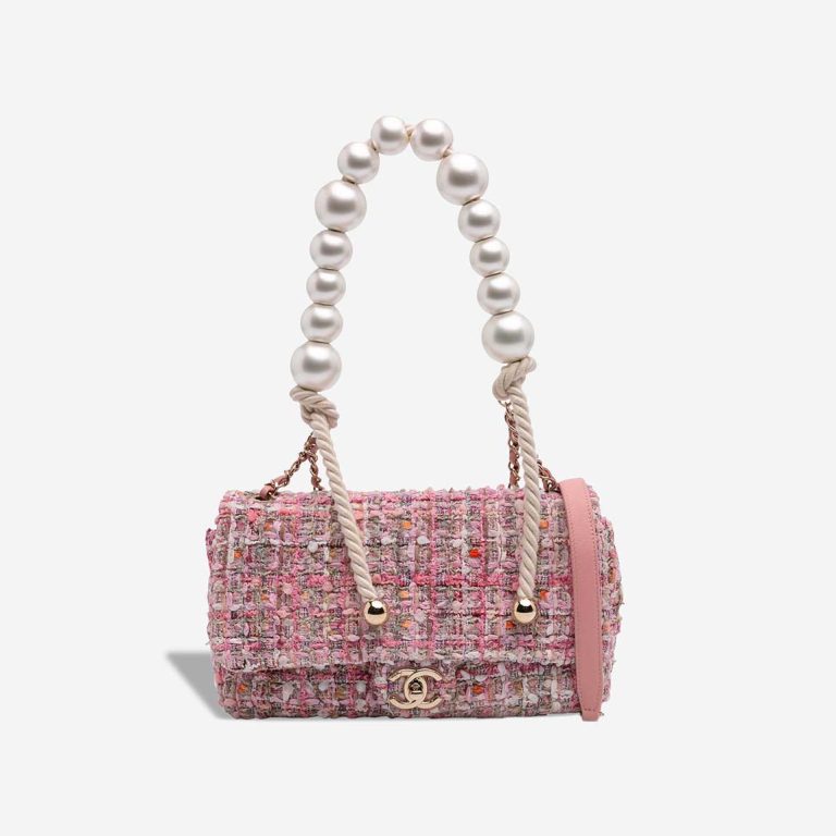 Chanel Timeless Medium Tweed Pink / Multicolour Front | Sell your designer bag