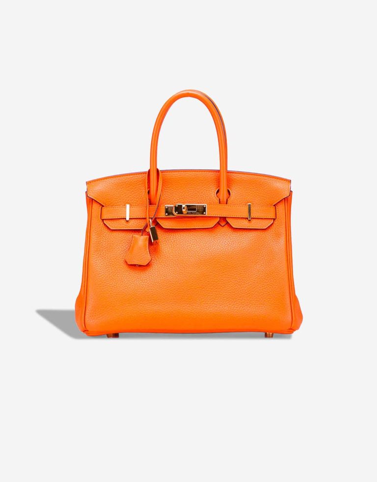 Hermès Birkin 30 Togo Orange Poppy Front | Sell your designer bag