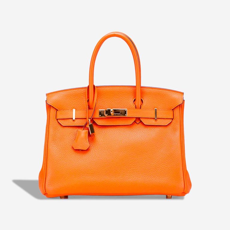Hermès Birkin 30 Togo Orange Poppy Front | Sell your designer bag