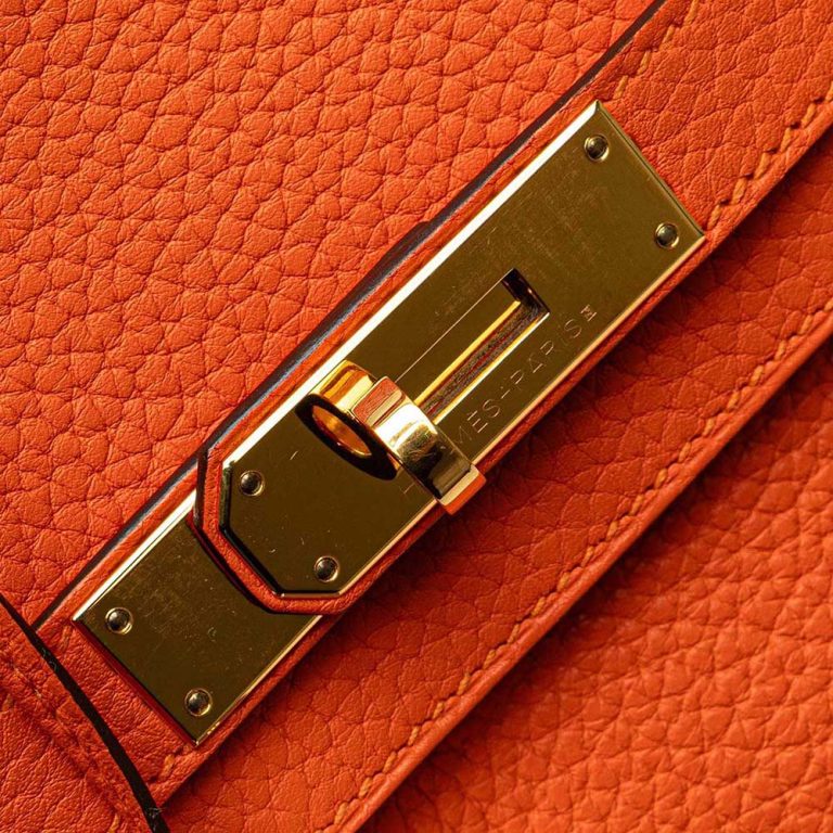 Hermès Birkin 30 Togo Orange Poppy Front | Sell your designer bag