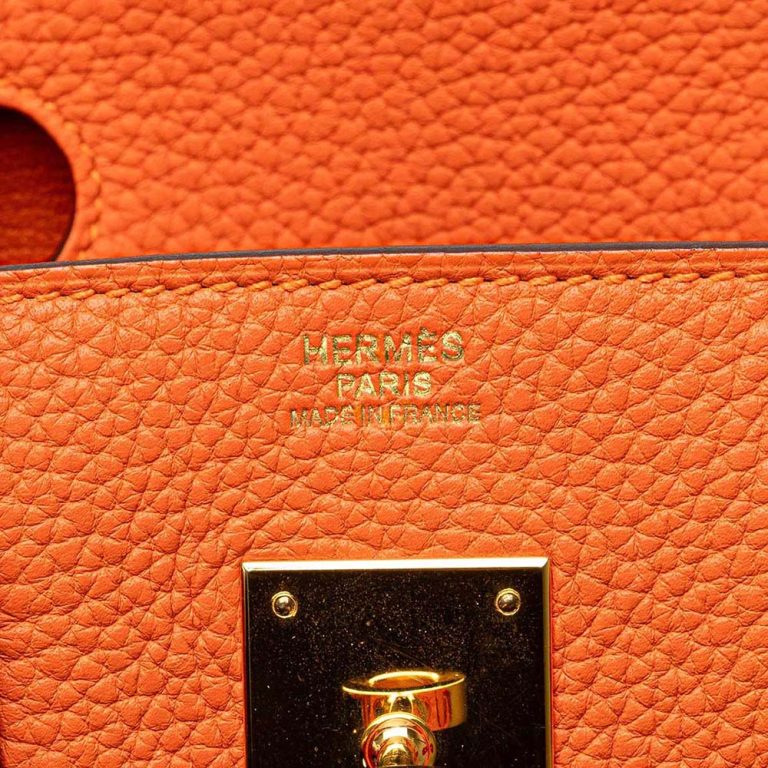 Hermès Birkin 30 Togo Orange Poppy Logo | Sell your designer bag