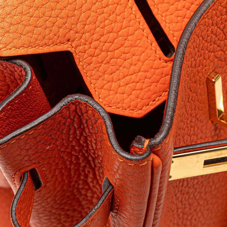 Hermès Birkin 30 Togo Orange Poppy Signs of wear | Sell your designer bag