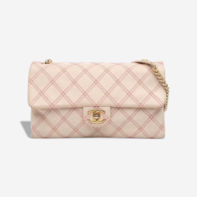 Chanel Flap Bag Calf Beige / Rose Front | Sell your designer bag