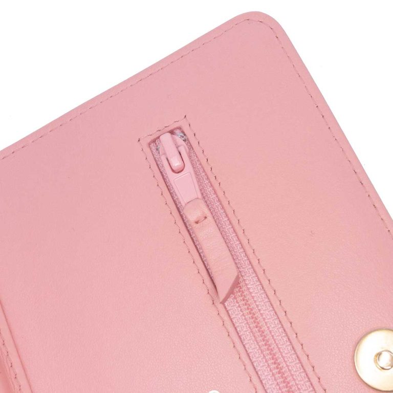 Chanel Filigree Wallet On Chain Tweed Pink Signs of wear | Sell your designer bag