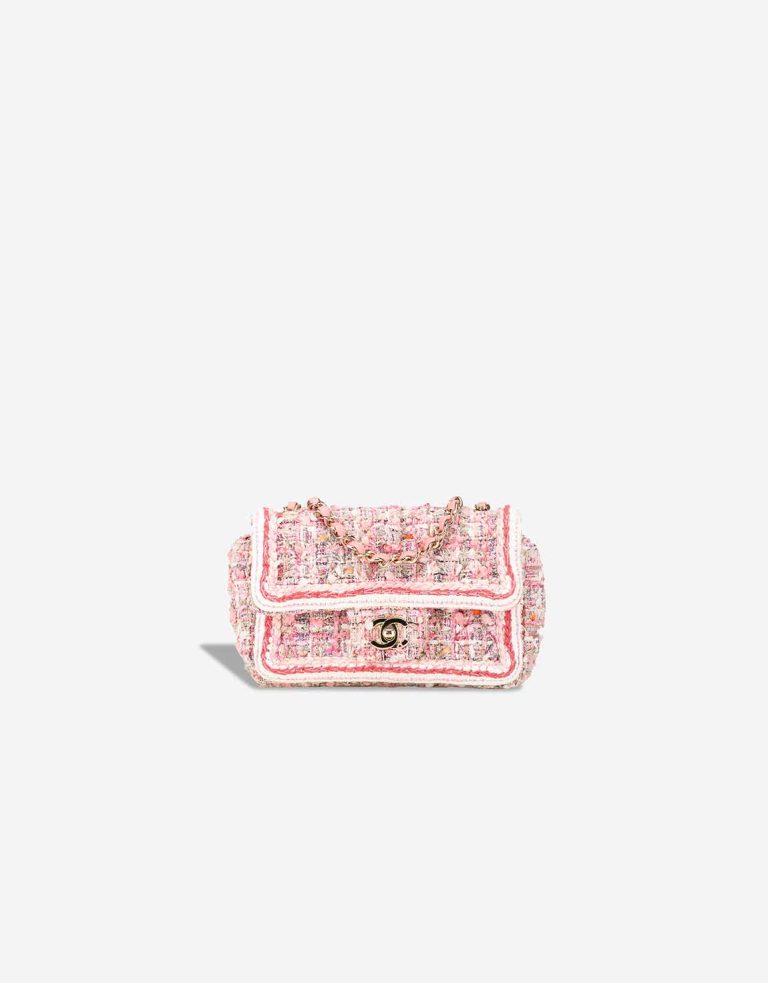 Chanel Timeless Mini Rectangular Tweed Pink Front | Sell your designer bag