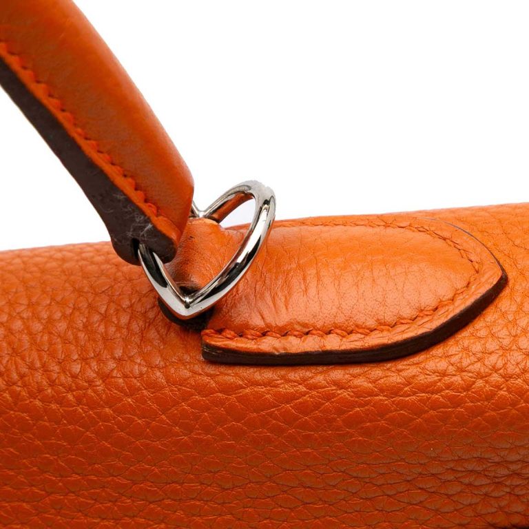 Hermès Kelly 35 Togo Orange Signs of wear | Sell your designer bag