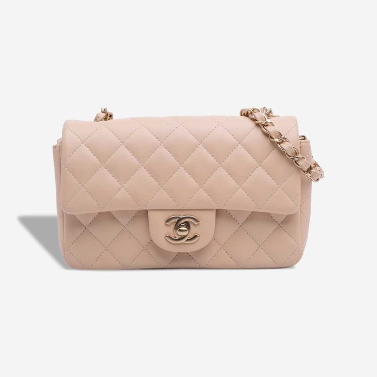 Chanel Timeless Mini Rectangular Lamb Beige Front | Sell your designer bag