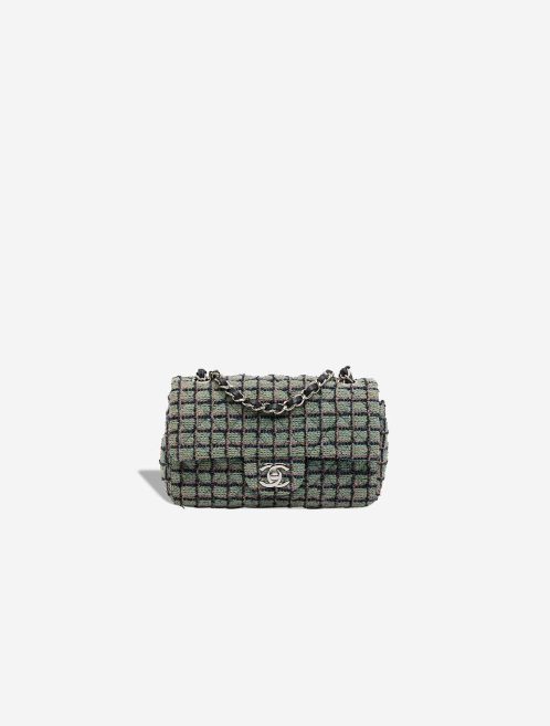 Chanel Timeless Mini Rectangular Tweed Green / Multicolour Front | Sell your designer bag
