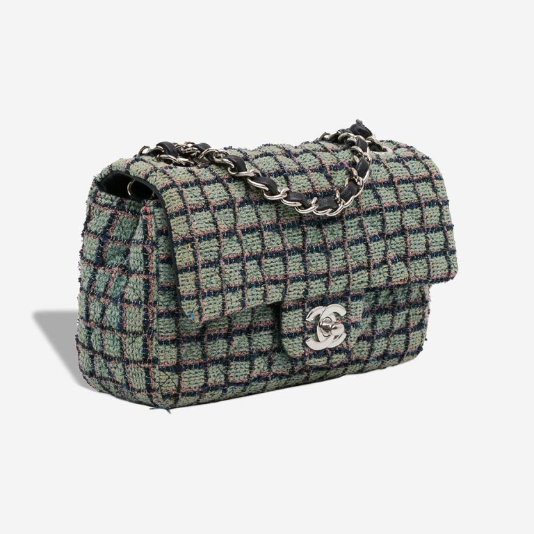 Chanel Timeless Mini Rectangular Tweed Green / Multicolour | Sell your designer bag