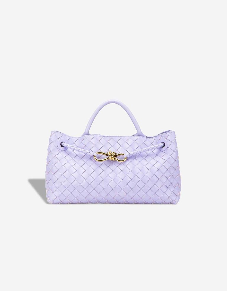 Bottega Veneta Andiamo East-West Lamb Light Lilac Front | Sell your designer bag