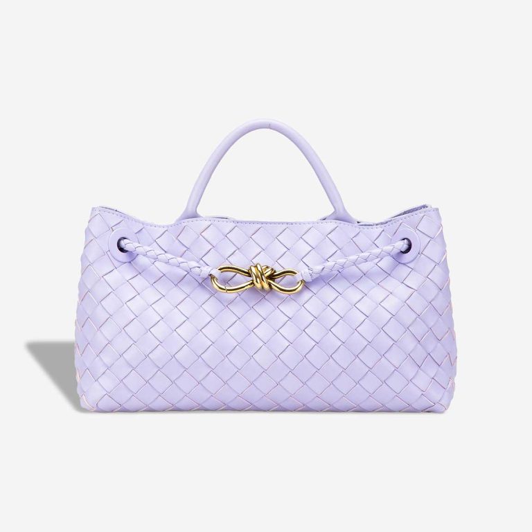 Bottega Veneta Andiamo East-West Lamb Light Lilac Front | Sell your designer bag