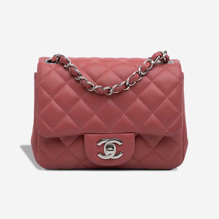 Chanel Timeless Mini Square Lamb Red Front | Sell your designer bag