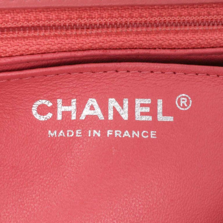 Chanel Timeless Mini Square Lamb Red Logo | Sell your designer bag