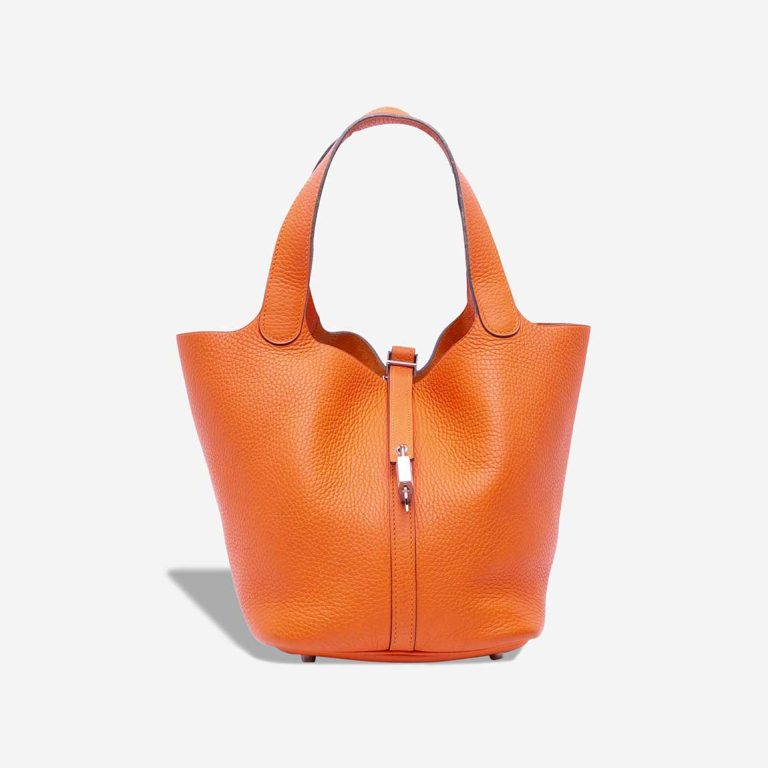 Hermès Picotin 22 Clémence Orange Front | Sell your designer bag